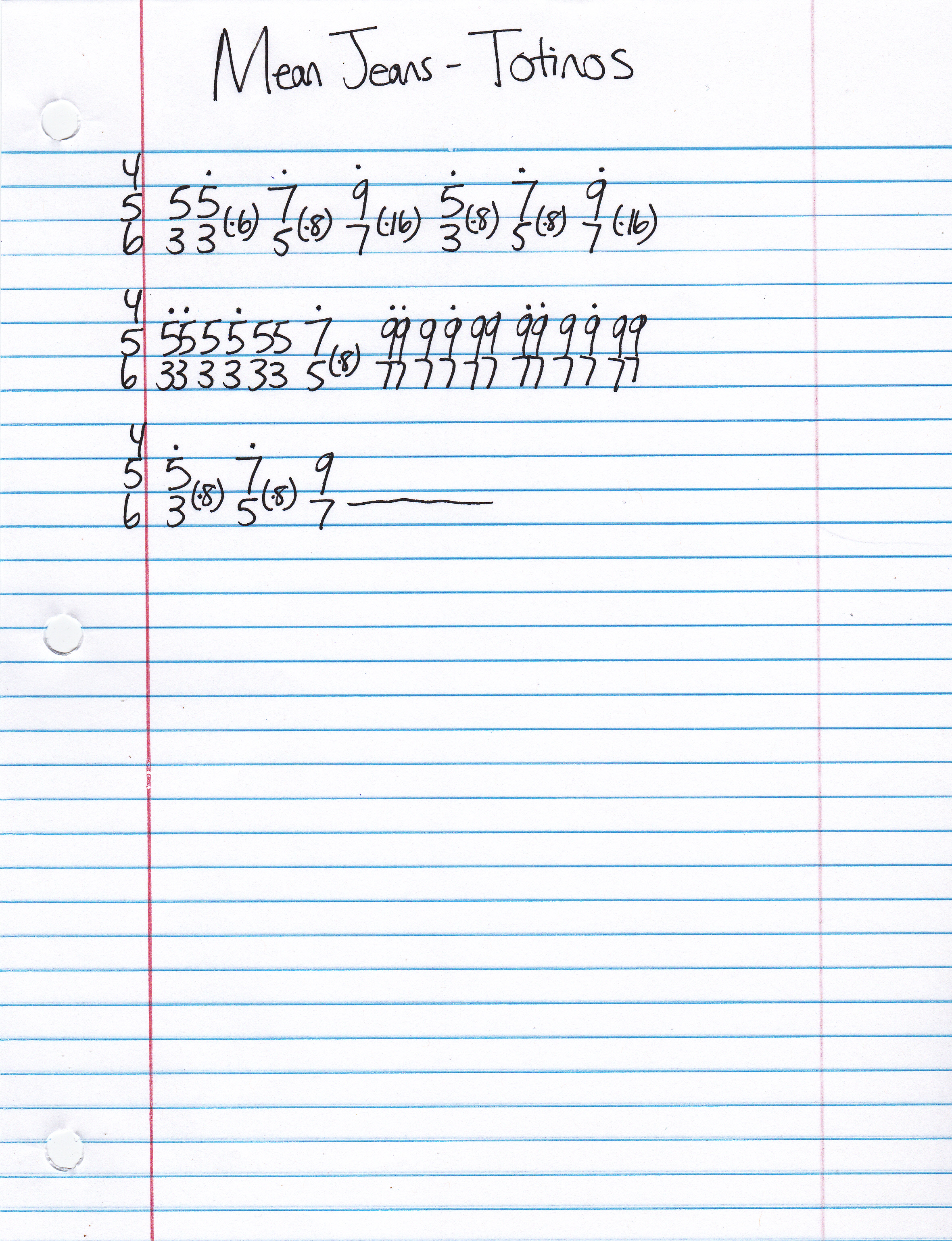 High quality guitar tab for Tostinos by Mean Jeans off of the album Jingles. ***Complete and accurate guitar tab!***